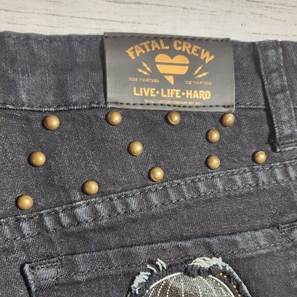 Fatal Womens Shorts *RARE* Cali Kitty Black Shorts Size 28 - Picture 4 of 6